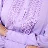 Блуза офисная с длинным рукавом фиолетовая
