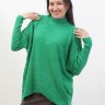 Пуловер диагональ зеленый